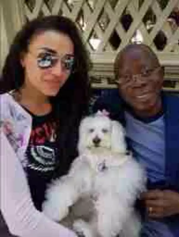 Photo Of Adams Oshiomhole, His Wife Iara And Their Dog